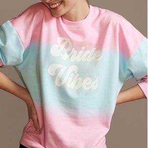 Bride Vibes Long Sleeve Tie Dye Sweatshirt